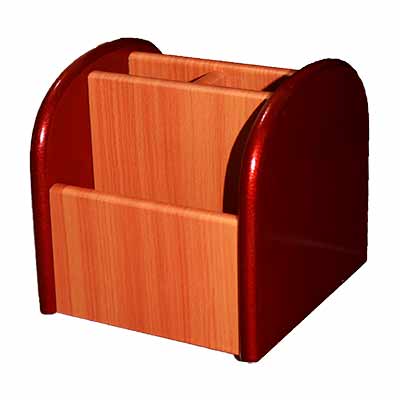 Wooden Rolling Pen Box Taking-in Seat